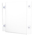 Adiroffice 8.5''x11'' Acrylic Window Sign Holder with Suction Cups, PK24 ADI639-8511-WSH-24